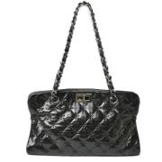 Pre-owned Leather chanel-bags Chanel Vintage , Black , Dames