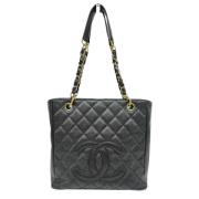 Pre-owned Leather chanel-bags Chanel Vintage , Black , Dames