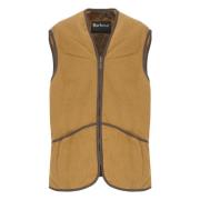 Bruine Reversible Mouwloze V-Hals Jas Barbour , Brown , Heren