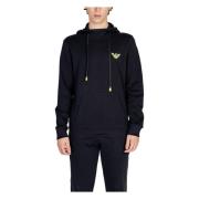 Zwarte Hoodie Herfst/Winter Stijl Emporio Armani , Black , Heren