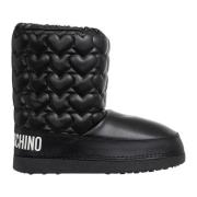 Trekkoord Sneeuwlaarzen Effen Patroon Love Moschino , Black , Dames