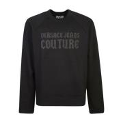 Zwarte Sweater met ***cv Stijl Versace Jeans Couture , Black , Heren