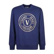 Blauwe Sweatshirt Aw24 Stijlvolle Casual Mode Versace Jeans Couture , ...