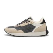 Suede and fabric sneakers Plume FUR U. Candice Cooper , Beige , Heren