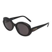 Stijlvolle ovale zonnebril Loewe , Black , Unisex