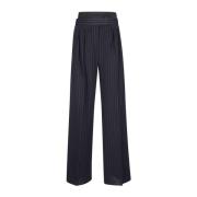 Ultramarine Jersey Broek Max Mara , Blue , Dames