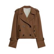 Bruin Leren Weekendjas Max Mara Weekend , Brown , Dames