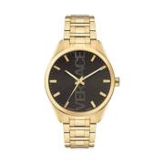 Herenhorloge V-Vertical goud, zwart 42 mm Ve3H006222 Versace , Yellow ...