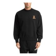 Effen Logo Teddy Sweatshirt Barrow , Black , Heren