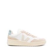 Witte Beige Pastelblauwe Sneakers Veja , Multicolor , Heren