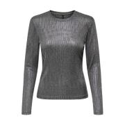 Leven Lange Mouw Top Only , Gray , Dames