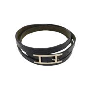 Pre-owned Leather bracelets Hermès Vintage , Black , Dames