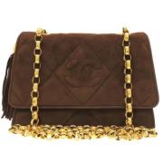 Pre-owned Suede chanel-bags Chanel Vintage , Brown , Dames