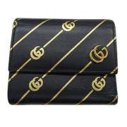 Pre-owned Leather wallets Gucci Vintage , Black , Dames