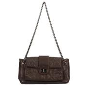 Pre-owned Leather chanel-bags Chanel Vintage , Brown , Dames