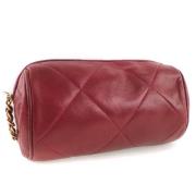 Pre-owned Leather chanel-bags Chanel Vintage , Red , Dames