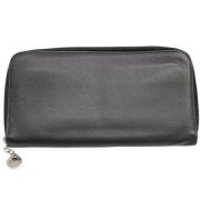 Pre-owned Leather wallets Bvlgari Vintage , Black , Dames