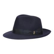 Vilt Medium Rand Hoed Borsalino , Blue , Heren