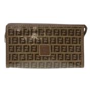 Pre-owned Canvas clutches Fendi Vintage , Brown , Dames