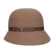 Retro-stijl Cloche Hat Borsalino , Brown , Dames