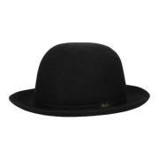 Retro-geïnspireerde vilten hoed met medium rand Borsalino , Black , He...