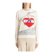 Abstract Multikleur Logo Sweater MC2 Saint Barth , Multicolor , Dames