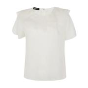 Elegante Zijden Blouse Emporio Armani , White , Dames