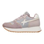 Suede and technical fabric sneakers Jet-W. W6Yz , Pink , Dames