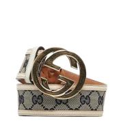 Pre-owned Canvas belts Gucci Vintage , Beige , Dames