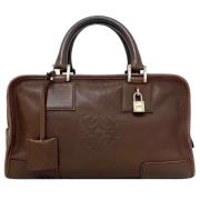 Pre-owned Leather handbags Loewe Pre-owned , Brown , Dames