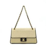 Pre-owned Leather chanel-bags Chanel Vintage , Beige , Dames