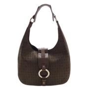 Pre-owned Canvas shoulder-bags Bvlgari Vintage , Brown , Dames