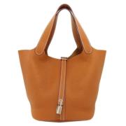 Pre-owned Leather handbags Hermès Vintage , Brown , Dames