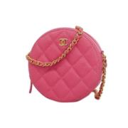 Pre-owned Leather chanel-bags Chanel Vintage , Pink , Dames