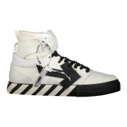 High-top Vulcanized Sneakers met Diagonaal Geplaatste Banden Off White...