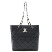 Pre-owned Leather chanel-bags Chanel Vintage , Black , Dames