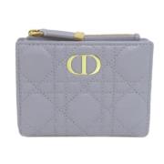 Pre-owned Leather wallets Dior Vintage , Blue , Dames