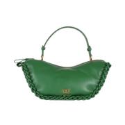 Stijlvolle Leren Tas La Carrie , Green , Dames