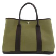 Pre-owned Fabric handbags Hermès Vintage , Green , Dames