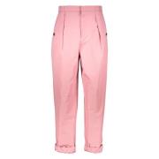 Zijden blend hoge taille broek Bottega Veneta , Pink , Dames