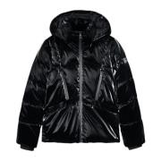 Zwarte Hooded Rits Jas voor Vrouwen Desigual , Black , Dames