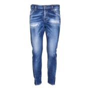 Blauwe Jeans NorHeren Taille Vijf-Pocket Model Dsquared2 , Blue , Here...