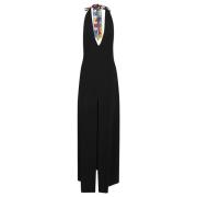 Elegante Georgette Lange Jurk Emilio Pucci , Black , Dames