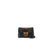 Mini Love Puff Clutch met Butterfly Pinko , Black , Dames