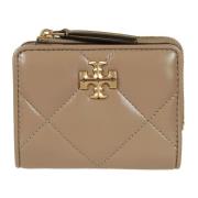 Chevron Diamond Quilt Portemonnee Tory Burch , Beige , Dames