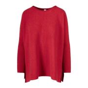 Naadloze Crew Neck Sweater BomBoogie , Red , Dames