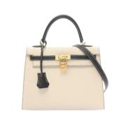 Pre-owned Leather handbags Hermès Vintage , White , Dames