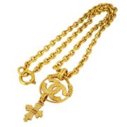 Pre-owned Metal chanel-jewelry Chanel Vintage , Yellow , Dames