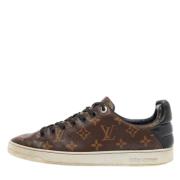 Pre-owned Coated canvas sneakers Louis Vuitton Vintage , Brown , Heren