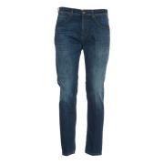 Donker Denim Wortel Slim Fit Jeans Dondup , Blue , Heren